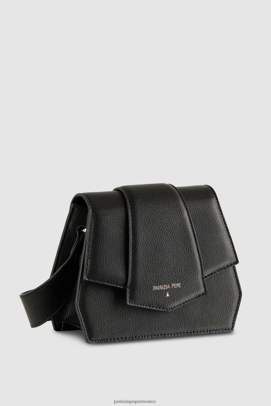 bolsas| mx Patrizia Pepe mujer bolso bandolera con cremallera Nerón 66024R820