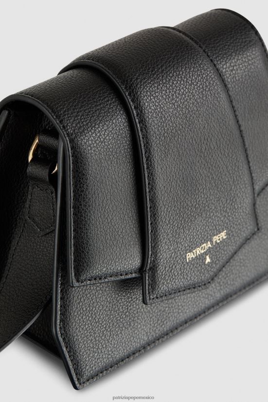 bolsas| mx Patrizia Pepe mujer bolso bandolera con cremallera Nerón 66024R820