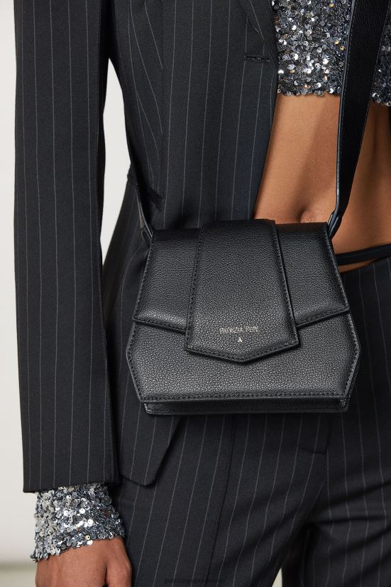 bolsas| mx Patrizia Pepe mujer bolso bandolera con cremallera Nerón 66024R820