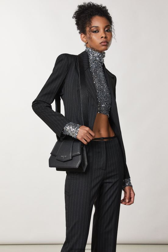 bolsas| mx Patrizia Pepe mujer bolso bandolera con cremallera Nerón 66024R820