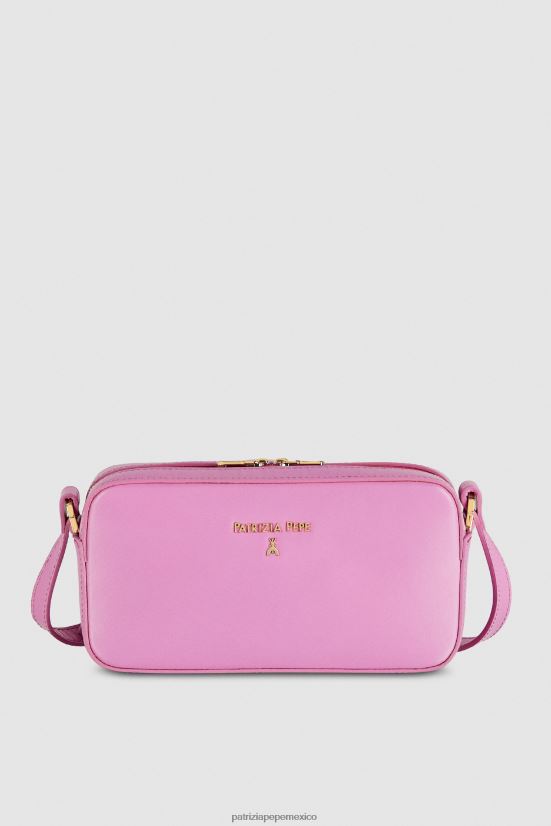 bolsas| mx Patrizia Pepe mujer bolso bandolera con hebilla malva virtual 66024R784