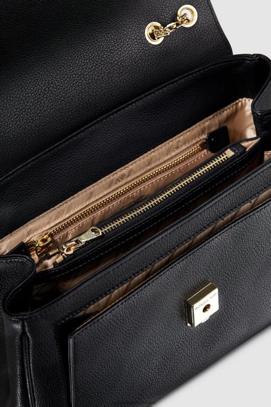 bolsas| mx Patrizia Pepe mujer bolso bandolera con mosca negro y oro 66024R785