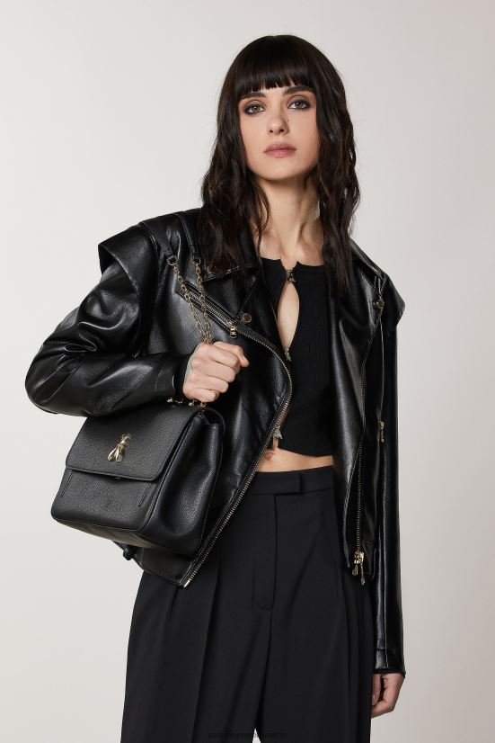 bolsas| mx Patrizia Pepe mujer bolso bandolera con mosca negro y oro 66024R785