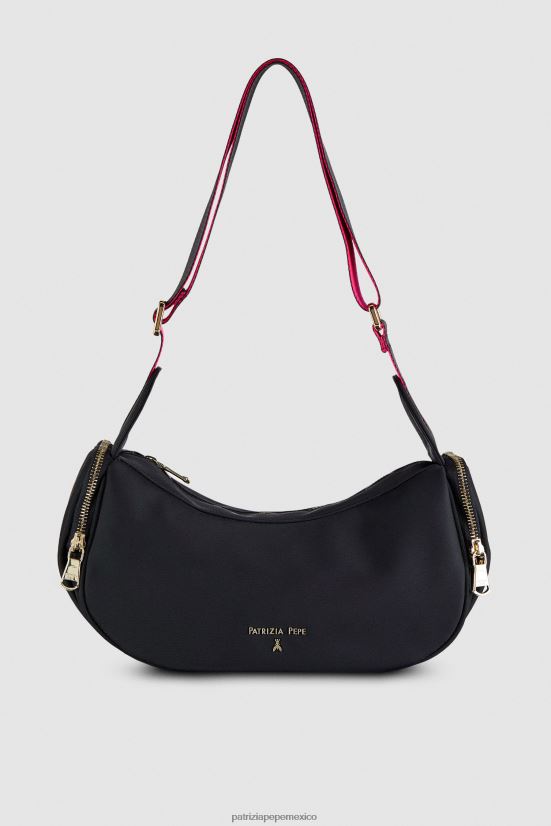 bolsas| mx Patrizia Pepe mujer bolso bandolera de nailon Nerón 66024R815