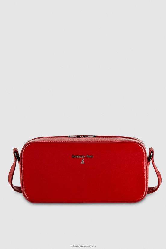 bolsas| mx Patrizia Pepe mujer bolso bandolera mini con cremallera rojo de carreras 66024R781