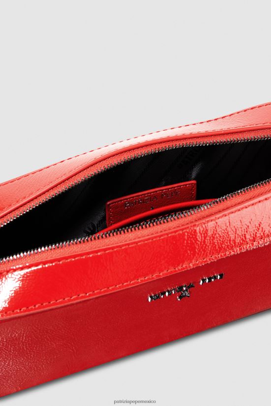 bolsas| mx Patrizia Pepe mujer bolso bandolera mini con cremallera rojo de carreras 66024R781