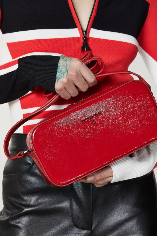 bolsas| mx Patrizia Pepe mujer bolso bandolera mini con cremallera rojo de carreras 66024R781