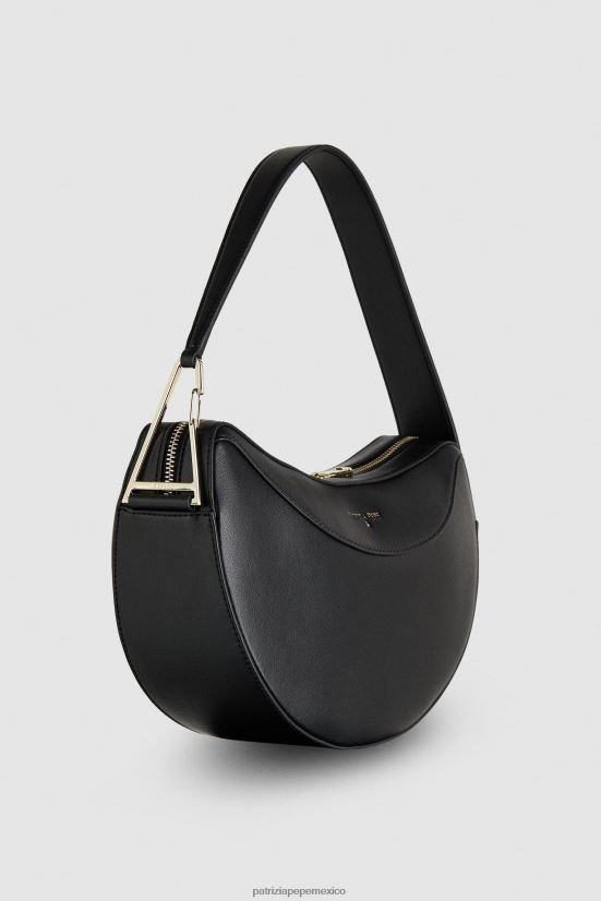bolsas| mx Patrizia Pepe mujer bolso hobo con cremallera Nerón 66024R792