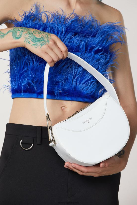bolsas| mx Patrizia Pepe mujer bolso hobo pequeño de piel blanco 66024R794