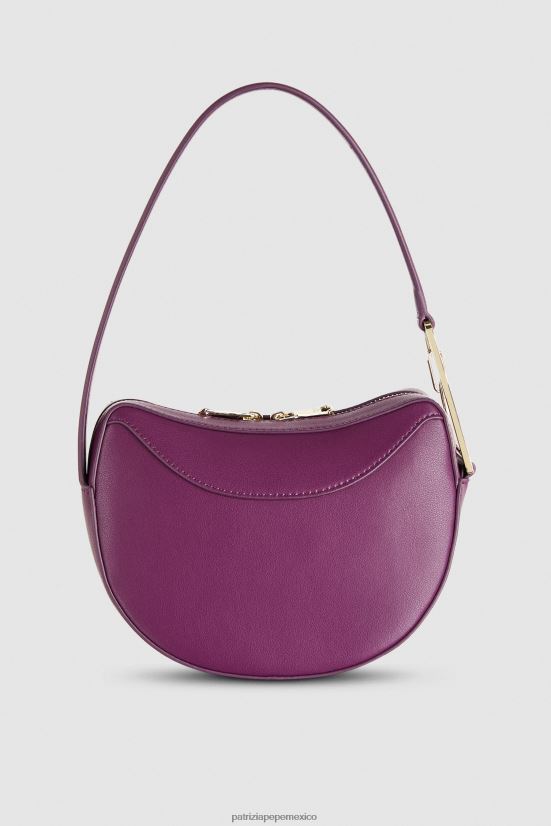 bolsas| mx Patrizia Pepe mujer bolso hobo pequeño de piel morado futurista 66024R793
