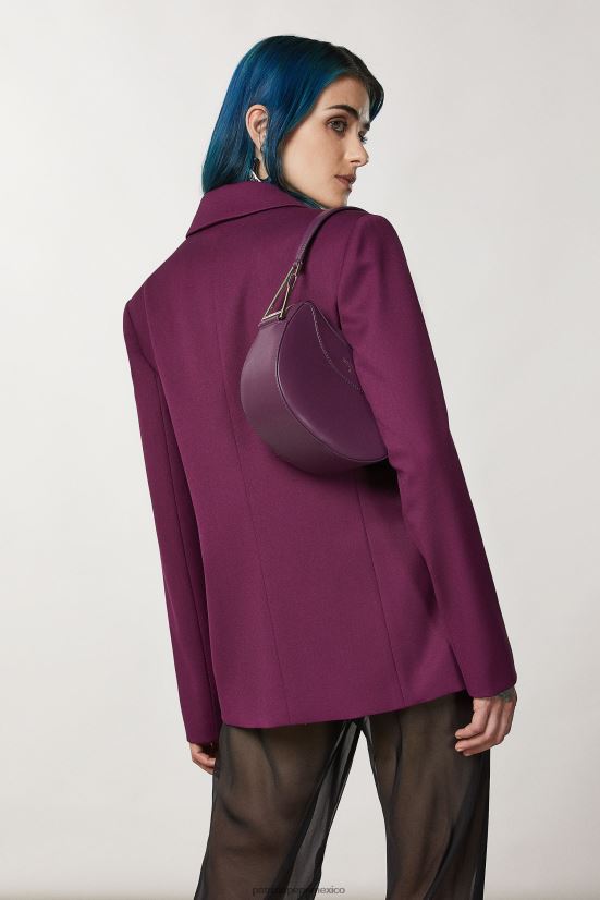 bolsas| mx Patrizia Pepe mujer bolso hobo pequeño de piel morado futurista 66024R793