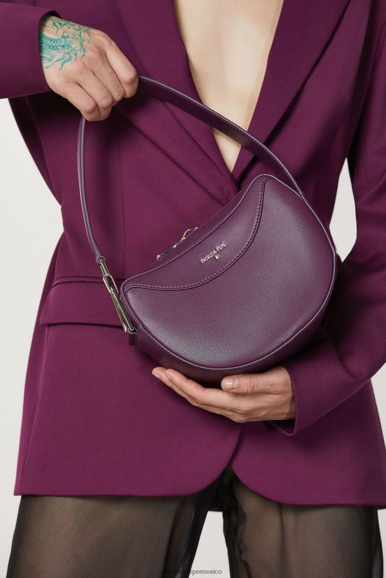 bolsas| mx Patrizia Pepe mujer bolso hobo pequeño de piel morado futurista 66024R793