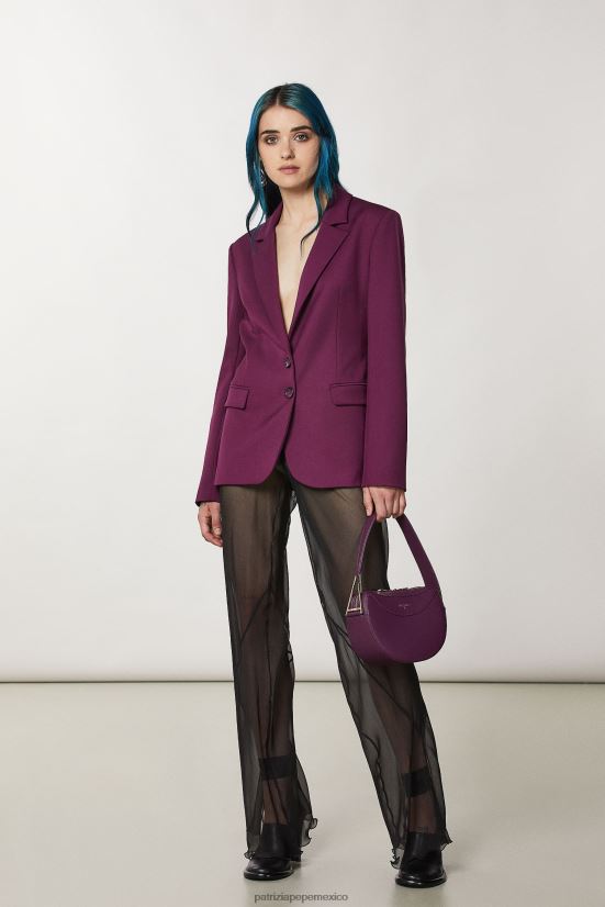 bolsas| mx Patrizia Pepe mujer bolso hobo pequeño de piel morado futurista 66024R793