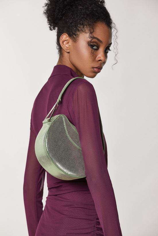 bolsas| mx Patrizia Pepe mujer bolso hobo pequeño verde brillante 66024R795