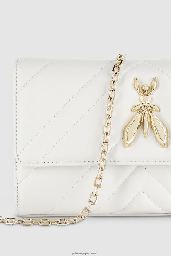 bolsas| mx Patrizia Pepe mujer elegante bolsa para moscas blanquecino 66024R817
