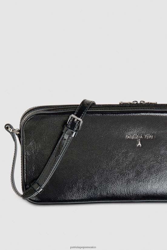 bolsas| mx Patrizia Pepe mujer estuche de cuero brillante para cámara Nerón 66024R779