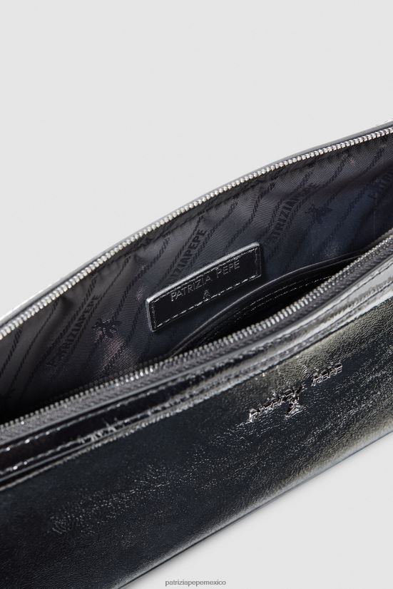 bolsas| mx Patrizia Pepe mujer estuche de cuero brillante para cámara Nerón 66024R779