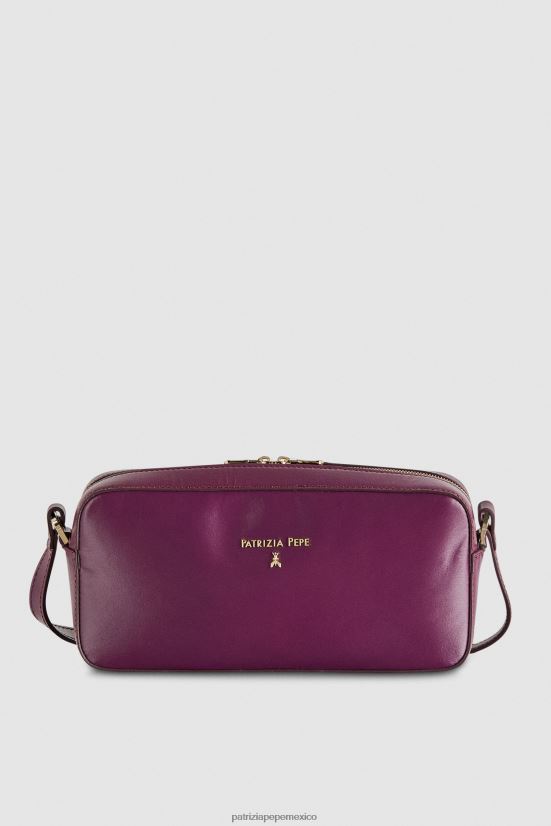 bolsas| mx Patrizia Pepe mujer mini bolso con cremallera morado futurista 66024R783