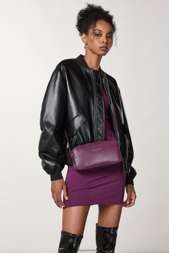bolsas| mx Patrizia Pepe mujer mini bolso con cremallera morado futurista 66024R783