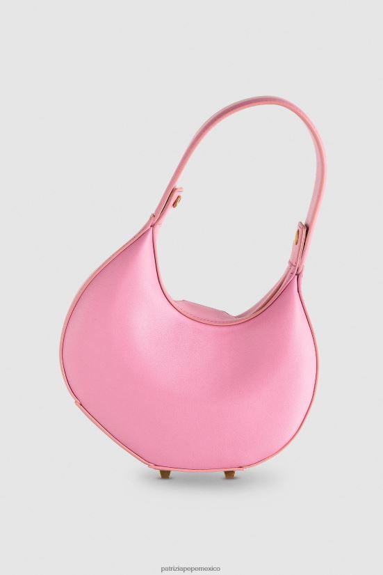 bolsas| mx Patrizia Pepe mujer bolso estilo hobo pequeño nuevo rosa 66024R771