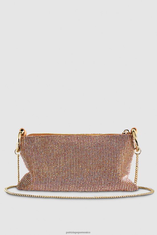 bolsas| mx Patrizia Pepe mujer maxicadena de diamantes de imitación cristal de champán 66024R818