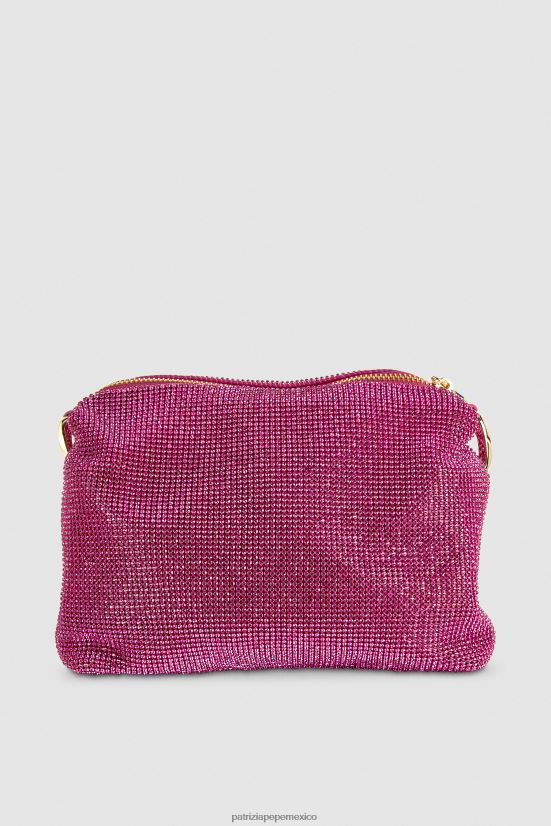 bolsas| mx Patrizia Pepe mujer maxicadena de diamantes de imitación cristal fucsia 66024R810