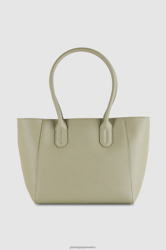 bolsas| mx Patrizia Pepe mujer bolso de compras con mosca verde salvia 66024R816