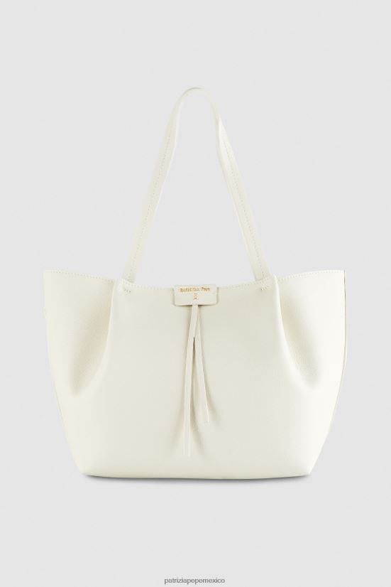 bolsas| mx Patrizia Pepe mujer bolso tote pepe city mediano blanquecino 66024R802