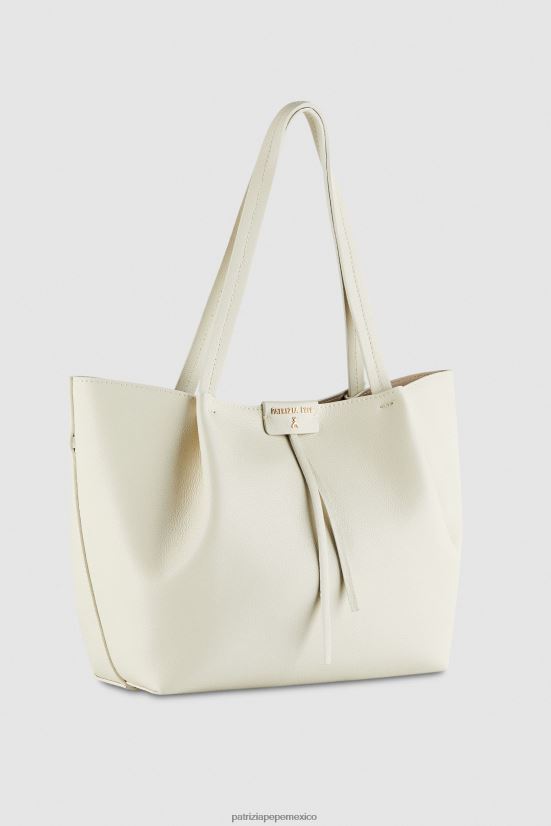bolsas| mx Patrizia Pepe mujer bolso tote pepe city mediano blanquecino 66024R802