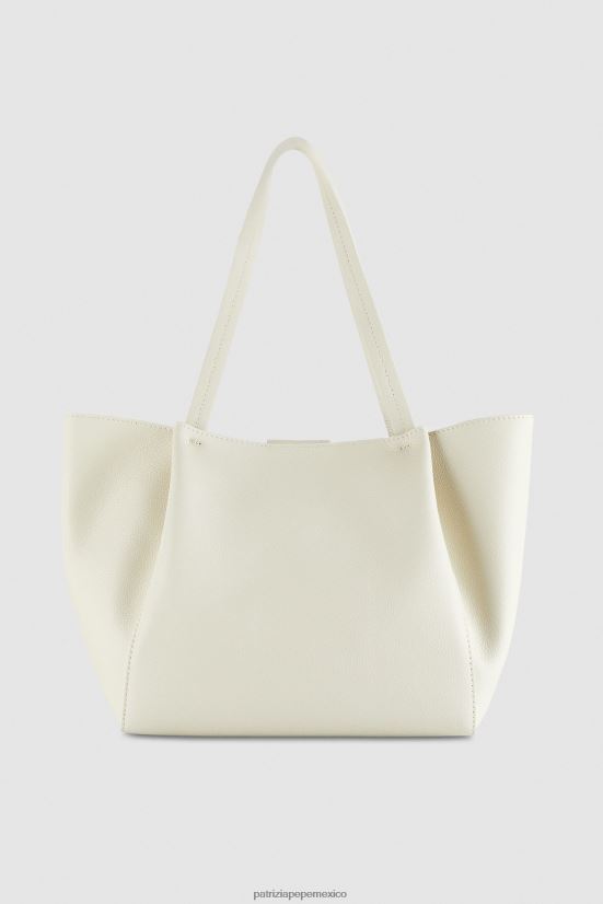 bolsas| mx Patrizia Pepe mujer bolso tote pepe city mediano blanquecino 66024R802