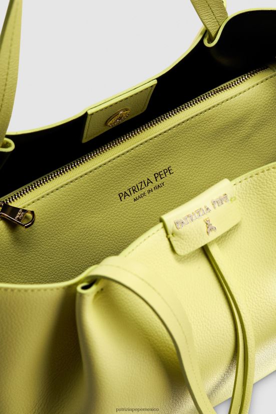 bolsas| mx Patrizia Pepe mujer bolso tote pepe city mediano lima soleada clara 66024R803