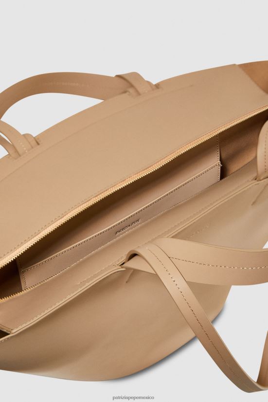bolsas| mx Patrizia Pepe mujer comprador de cuero arena de invierno 66024R776