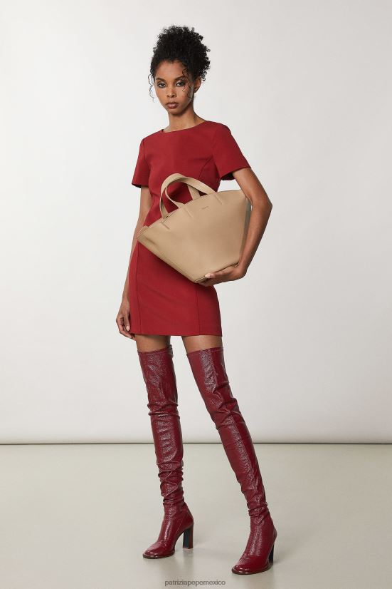 bolsas| mx Patrizia Pepe mujer comprador de cuero arena de invierno 66024R776