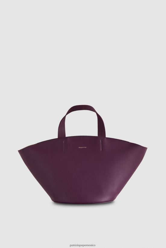 bolsas| mx Patrizia Pepe mujer comprador de cuero morado futurista 66024R775