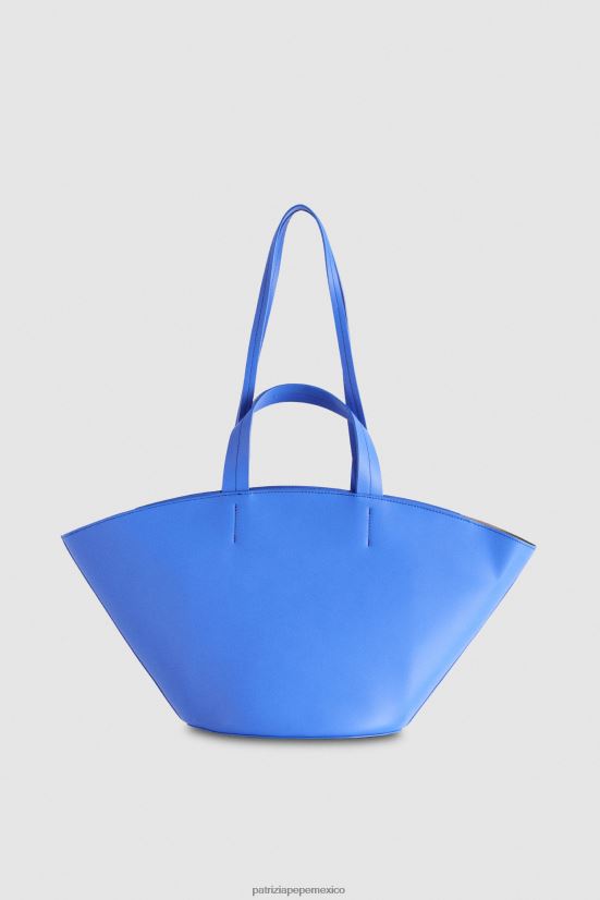 bolsas| mx Patrizia Pepe mujer comprador de cuero rayo azul 66024R718