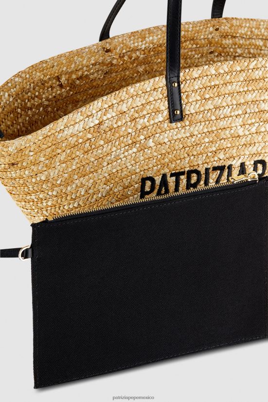 bolsas| mx Patrizia Pepe mujer comprador de paja natural 66024R797