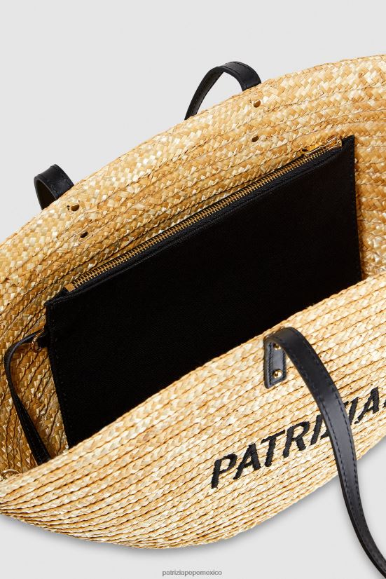 bolsas| mx Patrizia Pepe mujer comprador de paja natural 66024R797