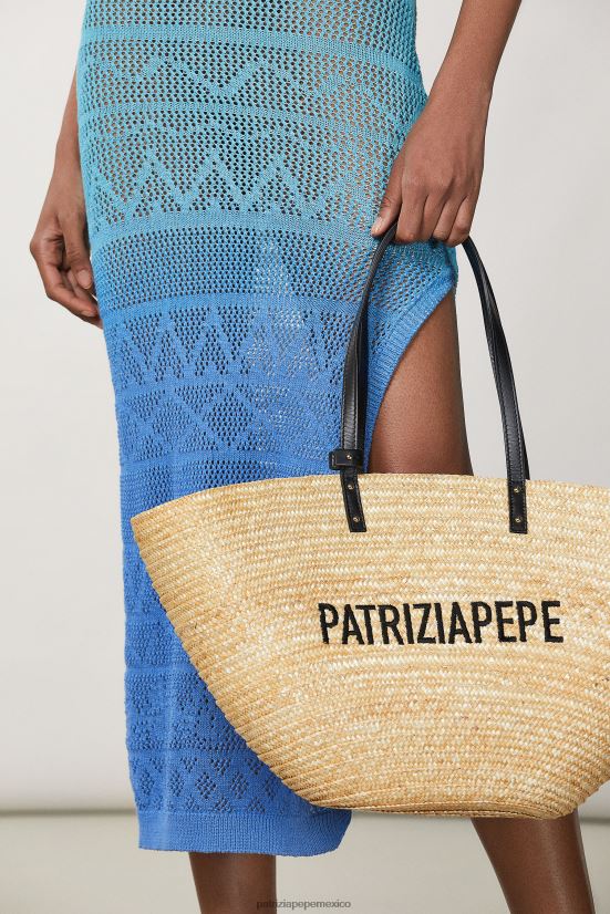 bolsas| mx Patrizia Pepe mujer comprador de paja natural 66024R797
