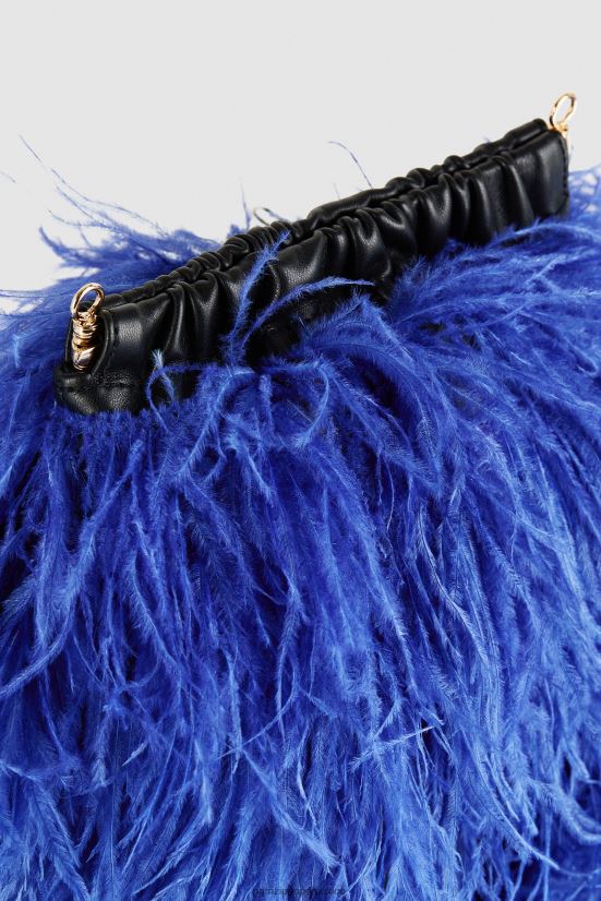 bolsas| mx Patrizia Pepe mujer bolso bandolera con plumas rayo azul 66024R715