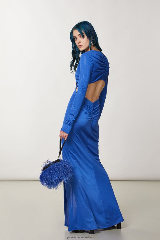 bolsas| mx Patrizia Pepe mujer bolso bandolera con plumas rayo azul 66024R715