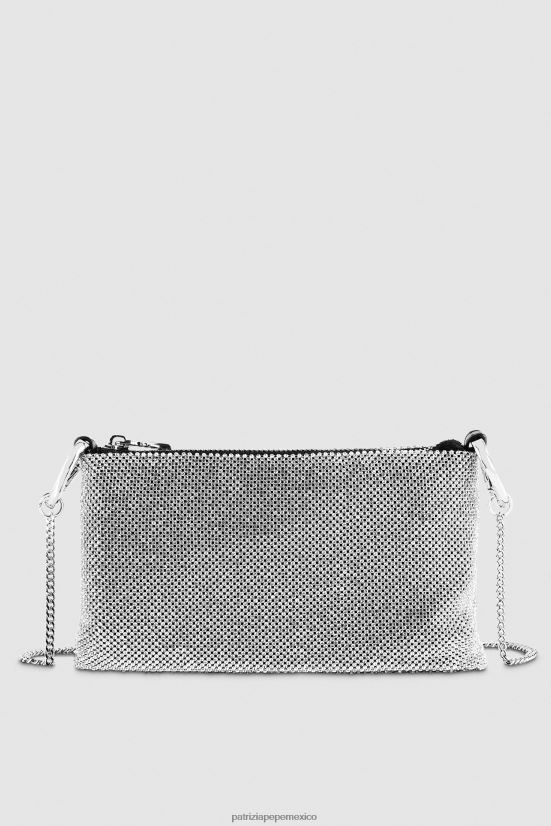 bolsas| mx Patrizia Pepe mujer bolso de mano con cadena larga y strass cristal 66024R725