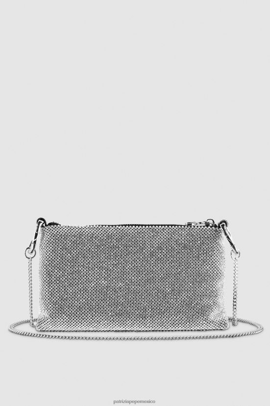 bolsas| mx Patrizia Pepe mujer bolso de mano con cadena larga y strass cristal 66024R725
