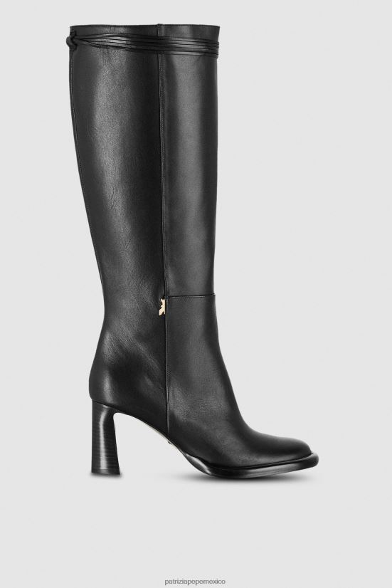 calzado mx Patrizia Pepe mujer botas de tacón de cuero Nerón 66024R846