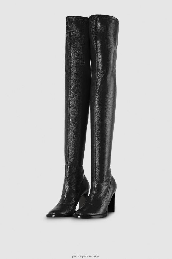 calzado mx Patrizia Pepe mujer botas tacon vinilo negro 66024R847