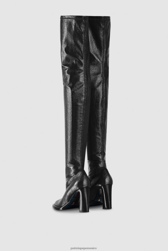 calzado mx Patrizia Pepe mujer botas tacon vinilo negro 66024R847