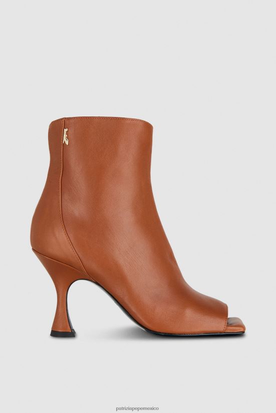 calzado mx Patrizia Pepe mujer botines cuadrados de piel nueva cuio 66024R876