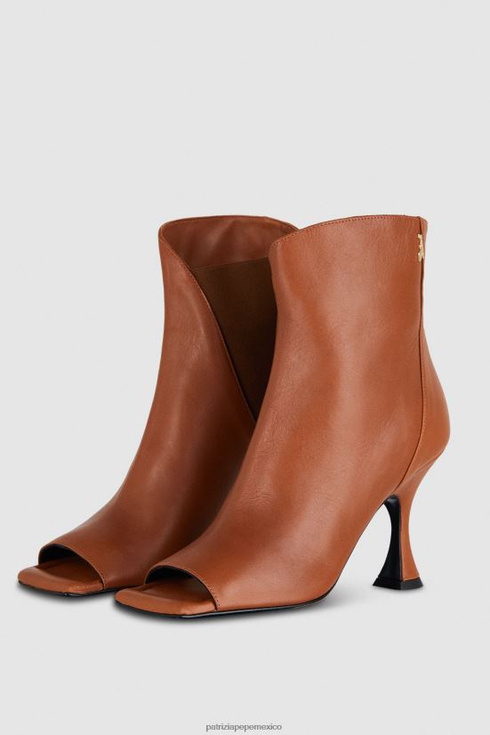 calzado mx Patrizia Pepe mujer botines cuadrados de piel nueva cuio 66024R876