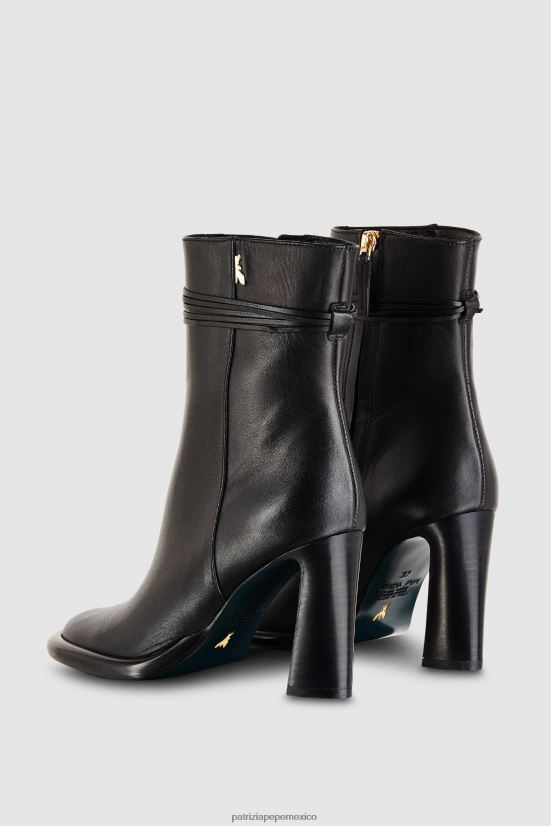 calzado mx Patrizia Pepe mujer botines de cuero con cremallera Nerón 66024R845