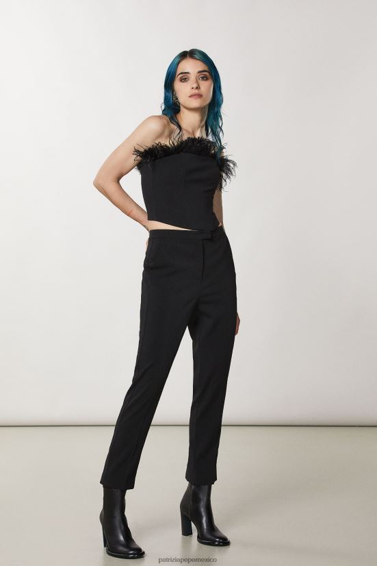 calzado mx Patrizia Pepe mujer botines de cuero con cremallera Nerón 66024R845