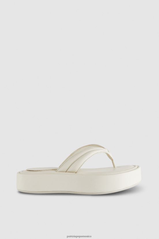 calzado mx Patrizia Pepe mujer sandalias con mosca blanquecino 66024R859